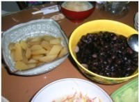 Herring Roe and Black Beans